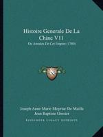 Histoire Generale De La Chine V11