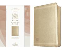 NLT Every Woman's Bible (LeatherLike, Soft Gold, Red Letter, Filament Enabled)