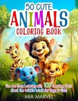 50 Cute Animals Coloring Book