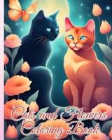 Cats and Flowers Coloring Book