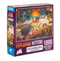 Exploding Kittens Puzzle: Cats Playing Chess