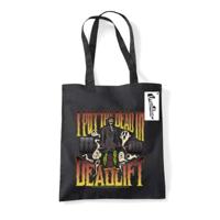 Letter Shoppe (I Put The Dead In Deadlift) Black Tote Bag