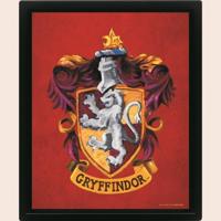 Harry Potter (Colourful Crest Gryffindor) 3D Lenticular Poster (Framed)