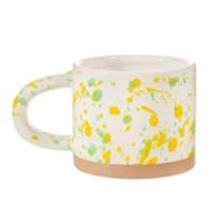 Sass & Belle Yellow and Green Splatterware Mug