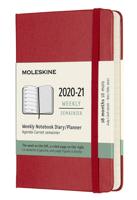 Moleskine 2020-2021 18-month Weekly Notebook Pocket Hard cover Planner - Scarlet Red