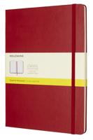 Moleskine Classic Notebook - XL Squared Notebook Hard Cover - Red