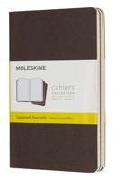 Moleskine Cahier Journals - Pocket Squared - Coffee Brown