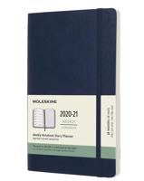 Moleskine 2020-2021 18-month Weekly Notebook Large Soft cover Planner - Sapphire Blue