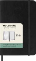 Moleskine Diary 2024 - Black / Pocket / Soft Cover / Weekly / 12 Months