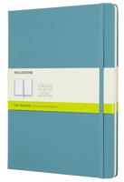 Moleskine Classic Notebook - XL Plain Notebook Hard Cover - Reef Blue