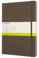 Moleskine Classic Notebook - XL Plain Notebook Hard Cover - Earth Brown