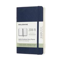 2018-2019 Moleskine Notebook Sapphire Blue Pocket Weekly 18-month Diary/Planner Soft cover