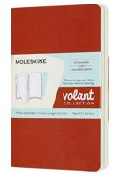 Moleskine Volant Journals Collection - Coral Orange and Aquamarine Blue (set of 2) - Pocket / Plain / Soft cover