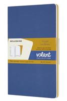 Moleskine Volant Journals Collection - Forget-me-not Blue and Amber Yellow (set of 2) - Large / Plain / Soft cover