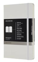 Moleskine Pro Notebook - Pearl Grey Large Ruled Hard Cover