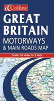 Motorways and Main Roads Map Great Britain