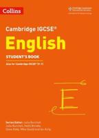 Cambridge IGCSE English. Student's Book