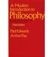 A Modern Introduction to Philosophy