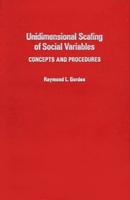 Unidimensional Scaling of Social Variables