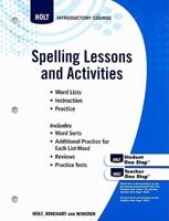 Elements of Literature, Grade 6 Spelling Lessons and Activities