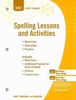Elements of Literature, Grade 7 Spelling Lessons and Activities