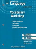 Elements of Language, Grade 10 Vocabulary Workshop