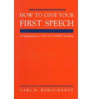Booklet: How to Give Your First Speech