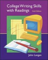 College Writing Skills With Readings: Text, Student CD, User's Guide, and Online Learning Center Powered by Catalyst