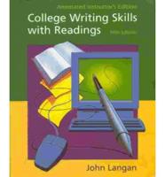 College Writing Skills With Readings