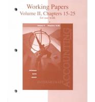 Working Papers for Intermediate Accounting, Volume II, Chapters 15-25