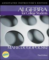 Algebra for College Students w/ MathZone