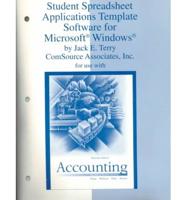 Accounting: The Basis for Business Decisions Student's Spreadsheet Applications Templates (Spats)