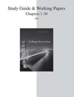 Study Guide and Working Papers for College Accounting (Chapters 1-30)