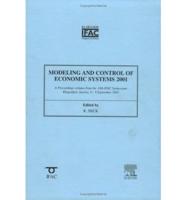 Modeling and Control of Economic Systems 2001
