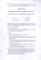 The Children (Leaving Care) (England) Regulations 2001