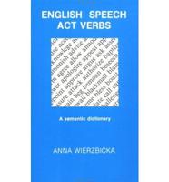 English Speech Act Verbs