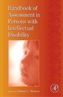 Handbook of Assessment in Persons with Intellectual Disability