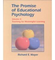 Promise of Educational Psychology, The, Volume II