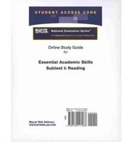 Access Code Card for the Online Tutorial for the National Evaluation Series Essential Academic Skills Subtest I