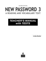 New Password 3 Teacher's Manual With Tests