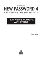 New Password 4 Teacher's Manual With Tests