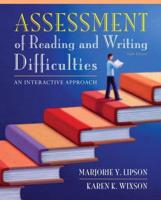 Assessment of Reading and Writing Difficulties