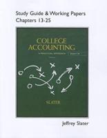 Study Guide & Working Papers for College Accounting Chapters 13 - 25