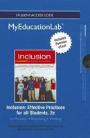 NEW MyLab Education With Pearson eText -- Standalone Access Card -- For Inclusion