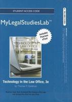 NEW MyLab Legal Studies and Virtual Law Office Experience With Pearson eText -- Access Card -- For Technology in the Law Office