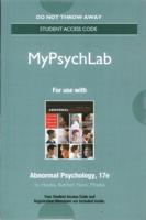 NEW MyPsych Lab Without Pearson eText -- Standalone Access Card -- For Abnormal Psychology