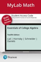 Mylab Math With Pearson Etext -- 24-Month Standalone Access Card -- For Essentials of College Algebra