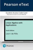 Pearson eText Linear Algebra with Applications 10e -- Access Card