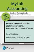 Mylab Accounting With Pearson Etext -- Access Card -- For Pearson's Federal Taxation 2020 Corporations, Partnerships, Estates & Trusts