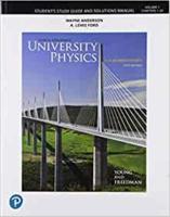 Student Study Guide and Solutions Manual for University Physics. Volume 1